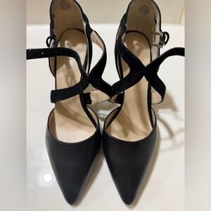 Nine West Black Strappy Heels
